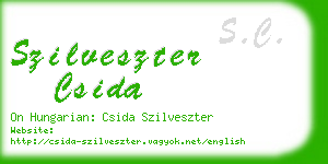 szilveszter csida business card